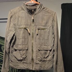 Mossimo Supply Co. Olive Military Jacket Women's M
